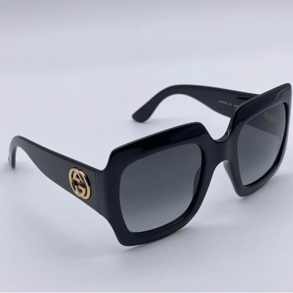 💯- New - Gucci Oversized Black New Ship Same Day Gg0053s Square Sunglasses